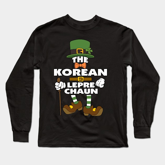 The Korean Leprechaun St Patrick's Day Celebration Matching Outfits Group Attire Long Sleeve T-Shirt by HappyGiftArt